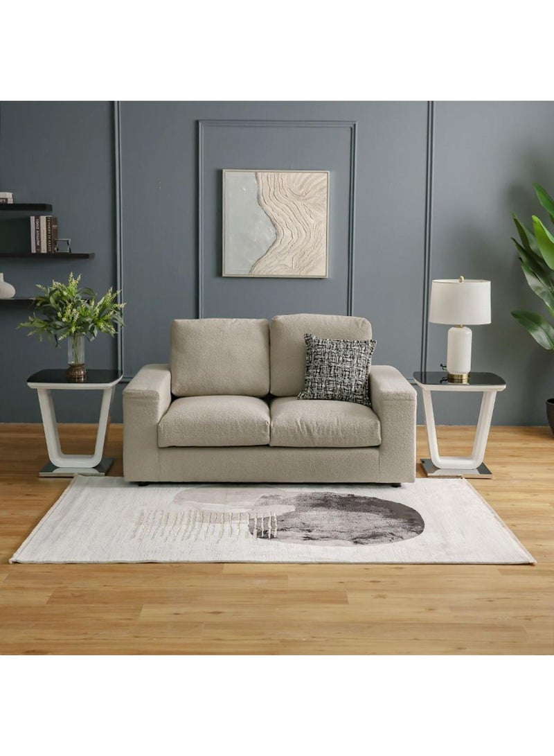 DANUBE HOME Galleria Modern Abstract Patterned Rug  Polypropylene+Polyester Area Rug L230xW160cm-Grey/White  - Image 5