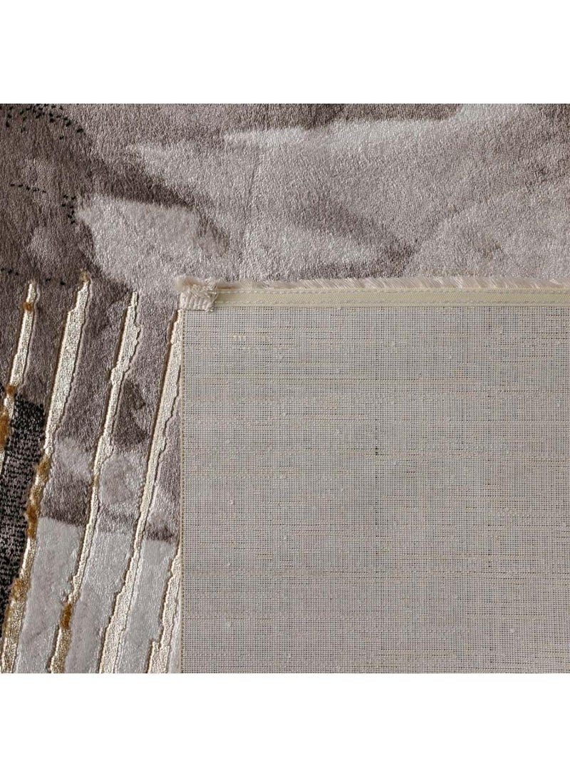 DANUBE HOME Galleria Modern Abstract Patterned Rug  Polypropylene+Polyester Area Rug L230xW160cm-Grey/White  - Image 3