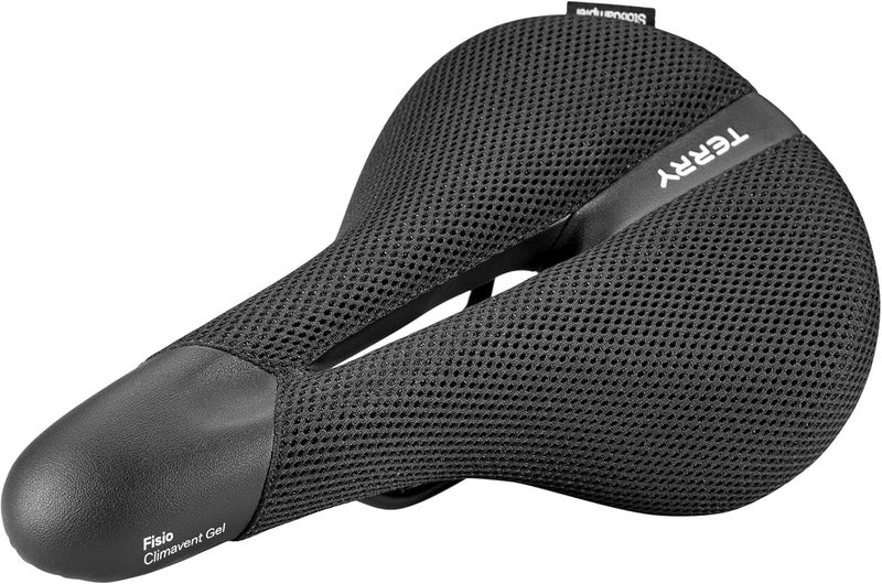 Terry Fisio ClimaVent Gel Men Saddle with Light FeC Steel Frame and ClimaVent Outer Material in Black, Seat Width: 9 cm - 12 cm, 423 003 70 - Image 1