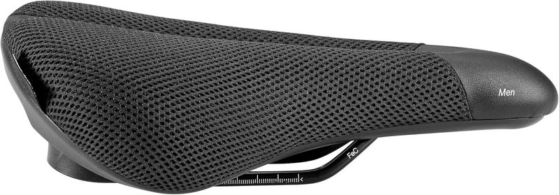 Terry Fisio ClimaVent Gel Men Saddle with Light FeC Steel Frame and ClimaVent Outer Material in Black, Seat Width: 9 cm - 12 cm, 423 003 70 - Image 2