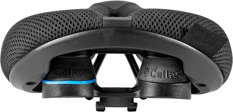 Terry Fisio ClimaVent Gel Men Saddle with Light FeC Steel Frame and ClimaVent Outer Material in Black, Seat Width: 9 cm - 12 cm, 423 003 70 - Image 3