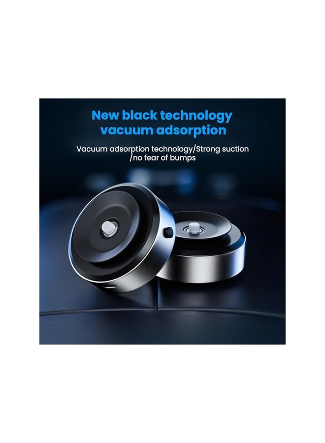 S-TOP 1pcs Magnetic Car Suction Cup Holder Mount,Double-Sided Magnetic Phone Holder Mount,Adjustable Cell Phone Mount(Sliver) - Image 1