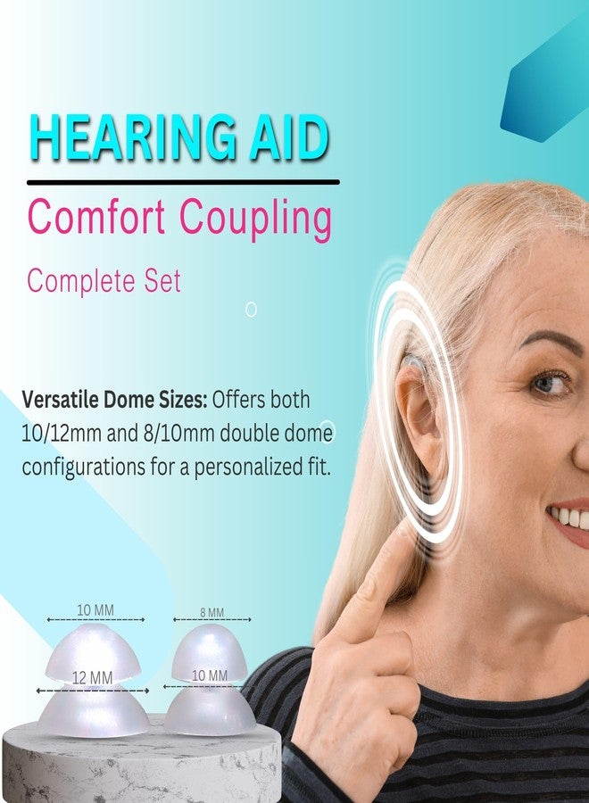 أف سي أس مجموعة وصلات مريحة، عبوة من قبتين 10/12 مم قبة مزدوجة مع محول وأنبوب لأجهزة سيمنز، فوناك، ريسوند وأجهزة خلف الأذن. - Image 4