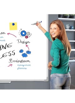 SKY-TOUCH Magnetic Whiteboard 90X120cm, Wall Mounted White Board with Pen Tray, Mountable Dry Erase Wipe Whiteboards for Home Office School Notice Board  - Image 2