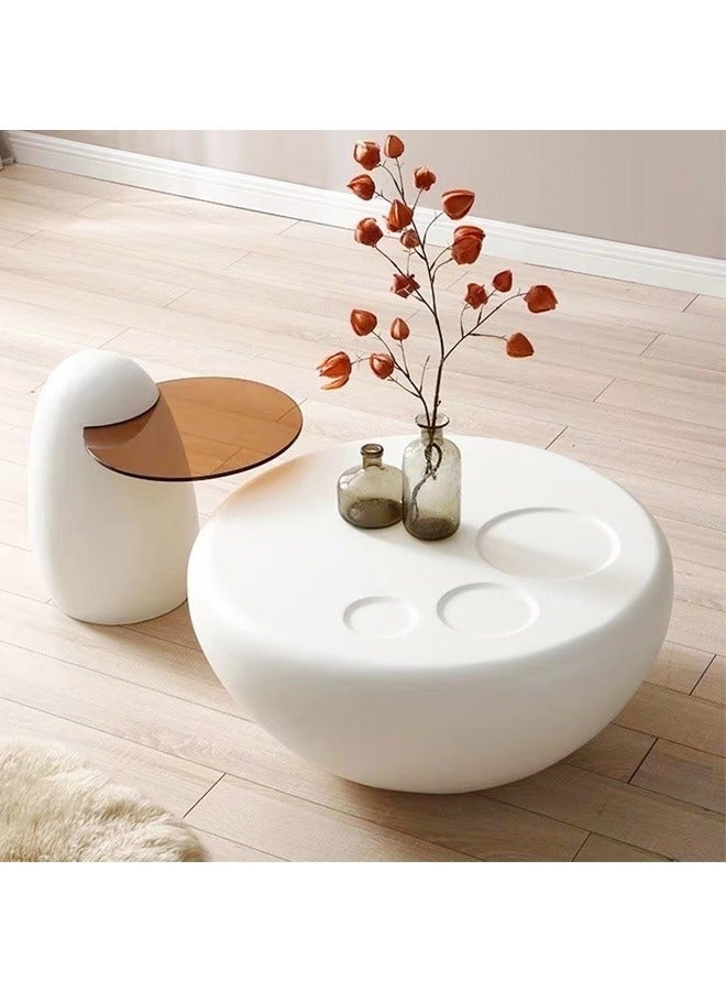 fashionhome Set of 2 Multifunction Modern Luxury Design Coffee Table Set Creative Claw Shape Side Table Glass Round End Table Center Table for Living Room Home Office Furniture 82 x 39 and 55 x 50 cm (Fully Assembled)  - Image 4