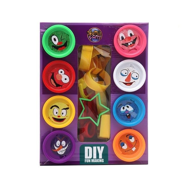 5D PLAY DOUGH SET, 8 COLORS AND TOOLS, DIY ANIME PARTY SUPPLIES (SET OF 19)