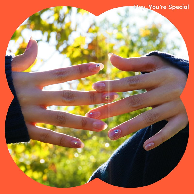 Heyhae Semi Cured Gel Nail Strips | No LED Lamp Needed | Ombre, Pink | Easy Apply & Remove, Salon Quality | Includes 28 Strips, 1 Prep Pads, Nail File & Wooden Stick - Hey, Youâ€™re Special - Image 5
