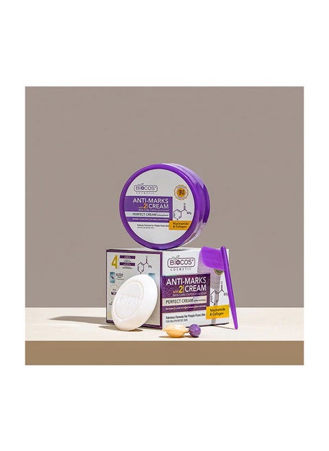 Anti- Marks Whitening Cream Whitening,clear spots,anti wrinkle, skin tightening With 2 Extra Skin care Capsule & Soap 4 In 1 Beauty System 50 gms Unisex