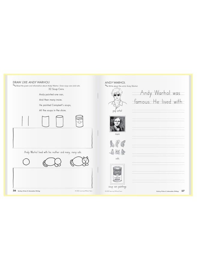 Learning Without Tears Building Writers- Student Edition- Grade 1, Writing Skills in Narrative, Information, Opinion Style, Writing Fluency- for School and Home Use - Image 5