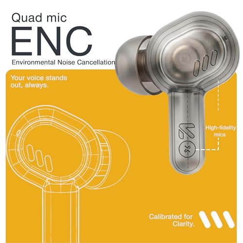 GOBOULT Tenet TWS Earbuds with 75H Playtime, Amp App Support, Quad Mic ENC, Dual Device Pairing Buds, 13mm Driver Ear Buds, Bluetooth 5.4 Wireless Earbuds (Solar Yellow) - Image 5