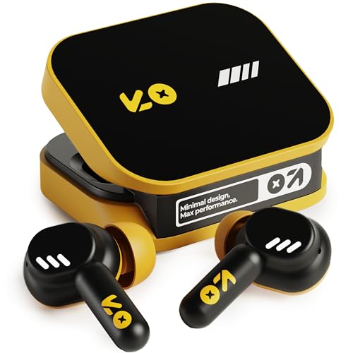 GOBOULT Tenet TWS Earbuds with 75H Playtime, Amp App Support, Quad Mic ENC, Dual Device Pairing Buds, 13mm Driver Ear Buds, Bluetooth 5.4 Wireless Earbuds (Solar Yellow) - Image 1