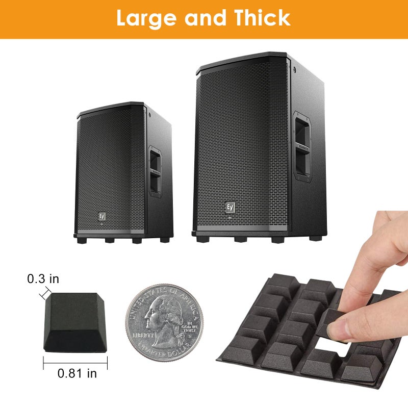 FURNIMATE Rubber Feet for Electronics-Adhesive Rubber Feet 16PCS, Black Rubber Bumpers Self Adhesive - Image 4