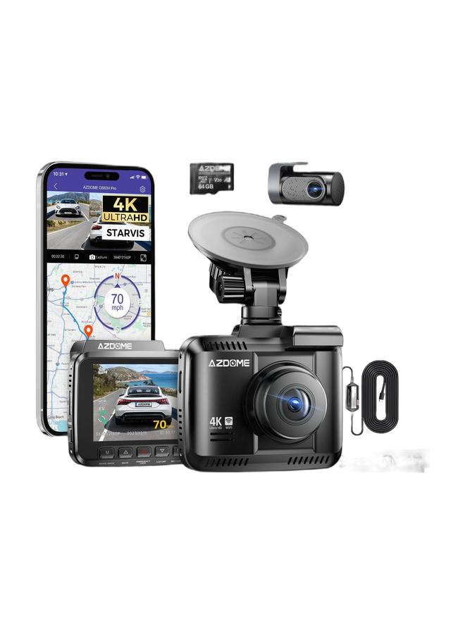 أزدوم كاميرا داش AZDOME GS63H Pro – تسجيل مزدوج 4K+1080P، شاشة IPS بقياس 2.4 بوصة، نظام GPS، واي فاي 6، تطبيق تحكم، زاوية رؤية 130°، جهاز تسجيل فيديو للسيارات (DVR)، مراقبة وقوف على مدار 24 ساعة. &مجموعة توصيل مباشرة HT03 بمنفذ Type-C لكاميرات السيارة، مراقبة 24 ساعة، تحويل 12-24V إلى 5V/2.5A، حماية متعددة الدوائر، كابل 3.5 متر مع فيوز - Image 1