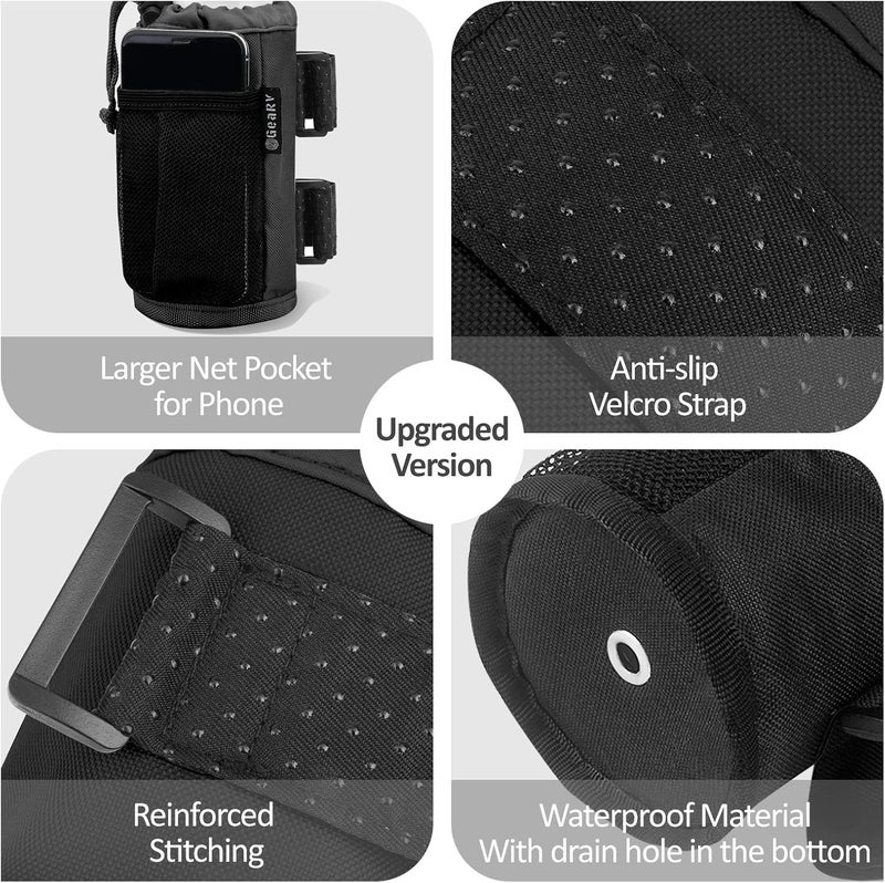 GEARV 2-Pack Universal Cup Holder for Bike, Scooter, Golf Cart, and Wheelchair - Image 2