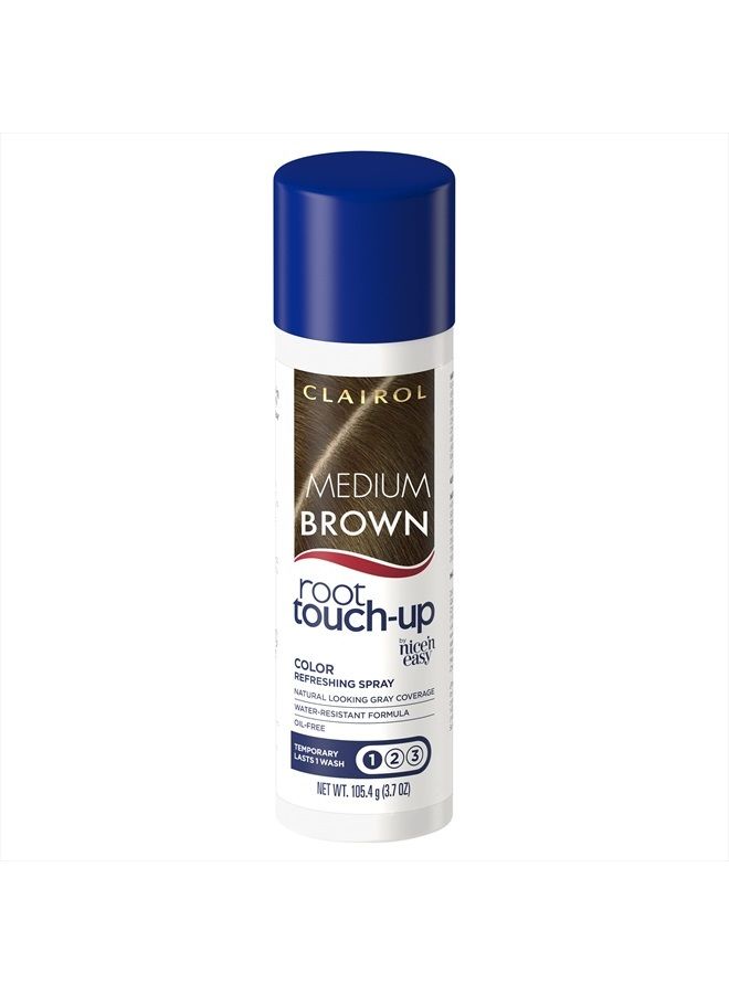 CLAIROL رذاذ تلوين الشعر المؤقت من نيسن إيزي لتغطية الجذور، لون بني متوسط، عبوة 1 - Image 1