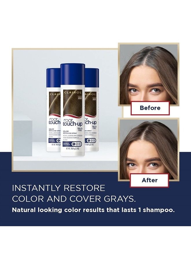 CLAIROL رذاذ تلوين الشعر المؤقت من نيسن إيزي لتغطية الجذور، لون بني متوسط، عبوة 1 - Image 2