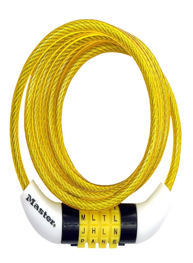 Master Lock 8152DASTWD Preset Word Combination Cable, Yellow - Image 4