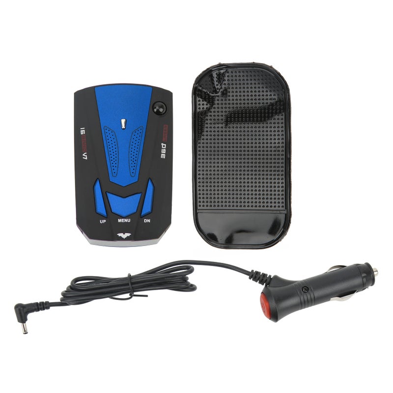 Car Radar Detector 360 Degree Protection Electronic Dog Detector Speedometer Speed Tester Blue - Image 1