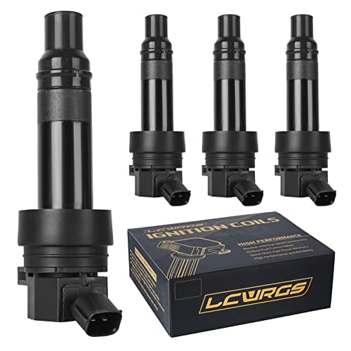 LCWRGS حزم لفائف الإشعال من 4 تناسب L4 1.6L 2012 2013 2014 2015 2016 2017 كيا ريو سول هيونداي أكسنت فيلستر 1.6 استبدال# UF652 C1803 - Image 1