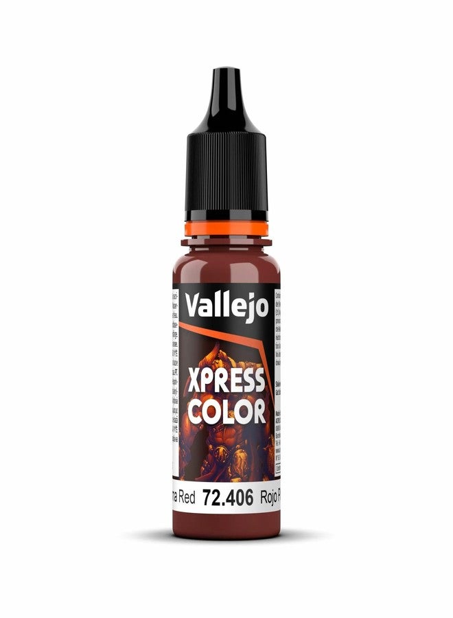 Vallejo - Xpress Color | Plasma Red 18 ml. (0.6 fl.oz.) | Speedy Application and Drying | Vibrant and Saturated Tones | Allows Colors to Flow Easily over the Miniature Surface