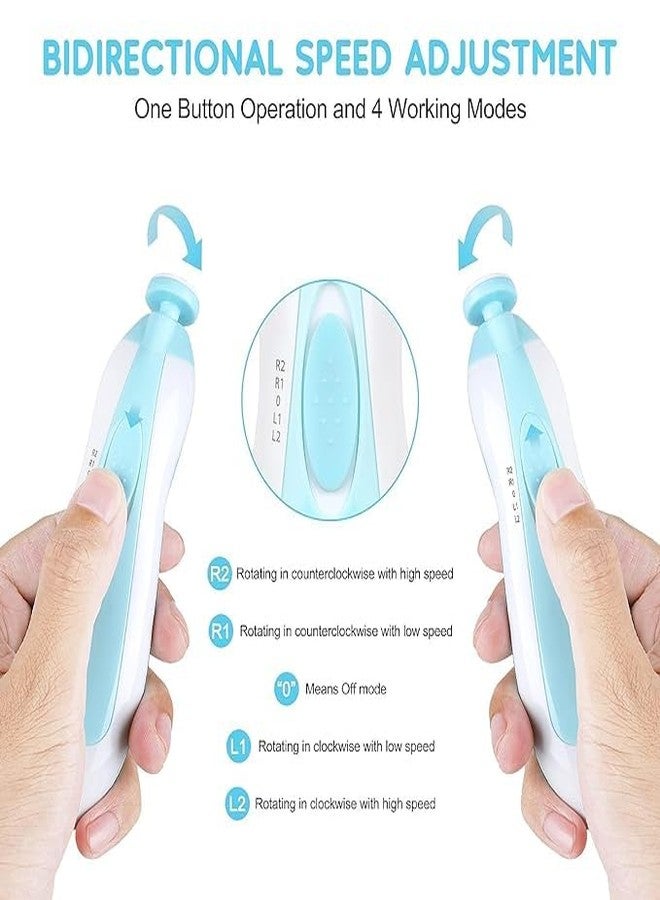 Sument Baby Nail Clippers Safe for Newborn Toddler Adult Toes Fingernails Care Trim Kit 6 Grinding Heads,Baby Grooming kit for Baby Care kit for New Born - Image 3
