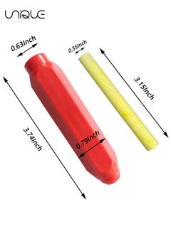 Unique 4 Pieces Magnetic Chalk Holder, Adjustable Colorful Reusable Washable Plastic Chalk Holder Set for School Teacher Office ( Yellow, Green, Blue, Red)  - Image 2