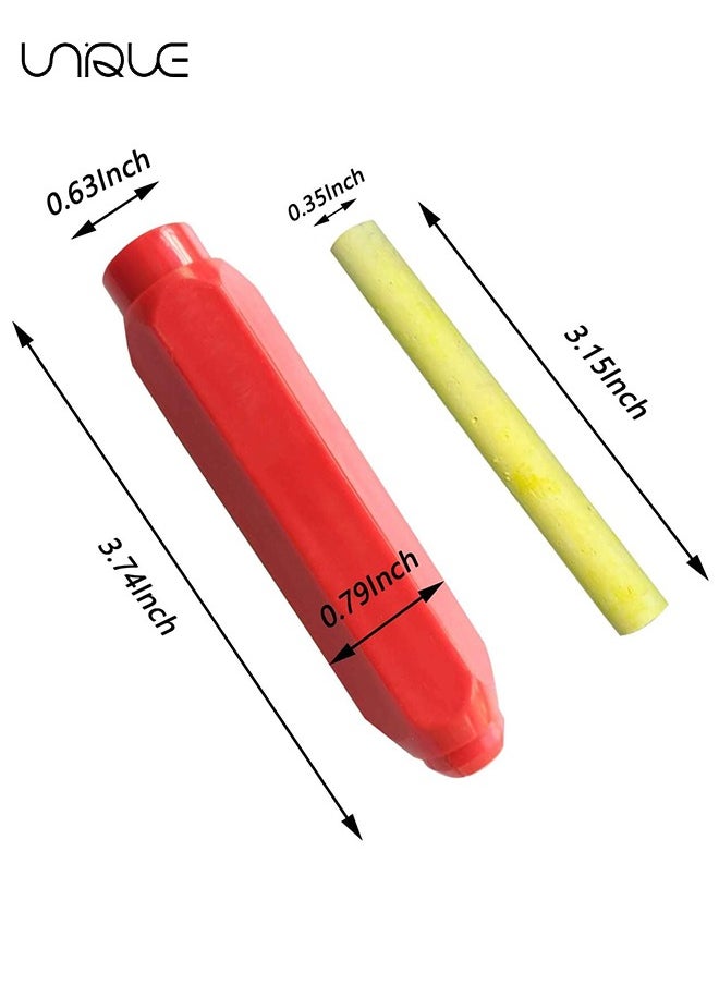 Unique 4 Pieces Magnetic Chalk Holder, Adjustable Colorful Reusable Washable Plastic Chalk Holder Set for School Teacher Office ( Yellow, Green, Blue, Red)  - Image 2