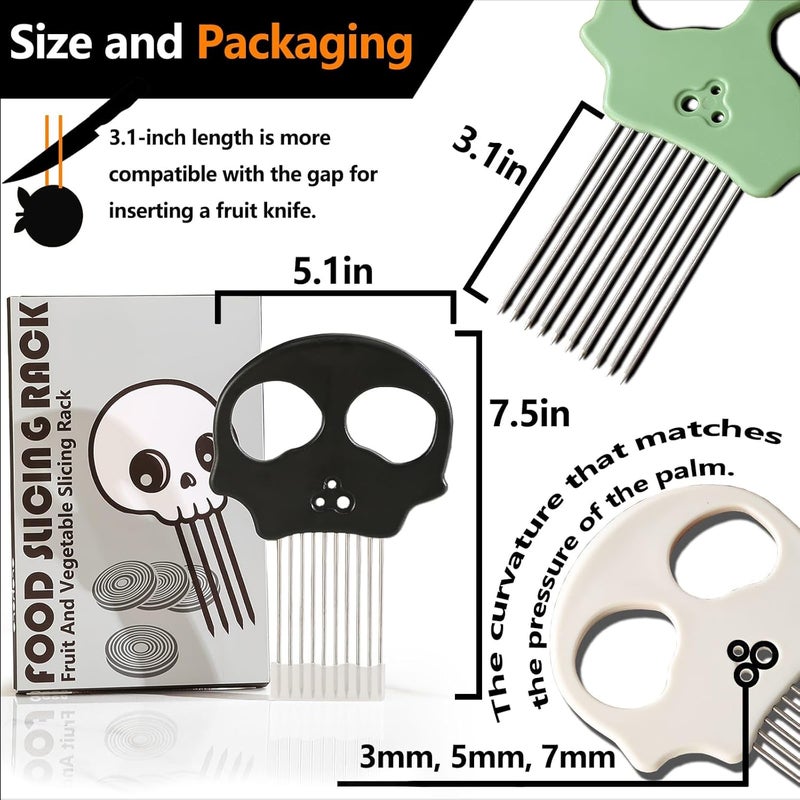 Erehere Stainless Steel Onion Cutter & Egg Slicer – Multi-Function Vegetable Cutter and Herb Stripper for Avocados, Tomatoes, and Potatoes (Obsidian) - Image 5