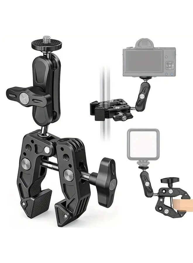 حامل ضوء قابل للتعديل من سبائك الألومنيوم الأسود لكاميرا Insta360 X5 وX4 وX3 وONE X2 وX وRS وR وGO3 - Image 2