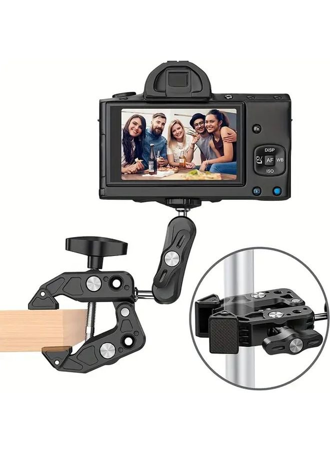 حامل ضوء قابل للتعديل من سبائك الألومنيوم الأسود لكاميرا Insta360 X5 وX4 وX3 وONE X2 وX وRS وR وGO3 - Image 4