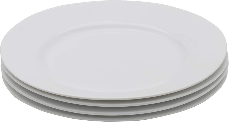 Everyday White طقم أطباق سلطة كلاسيكية بحافة عريضة من 4 قطع، 8.25 بوصة - Image 4