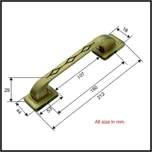 FAST Zinc Dh68 8 Inch Brass Antique Main Door Pull Handle For Home - Image 4
