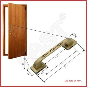 FAST Zinc Dh68 8 Inch Brass Antique Main Door Pull Handle For Home - Image 3
