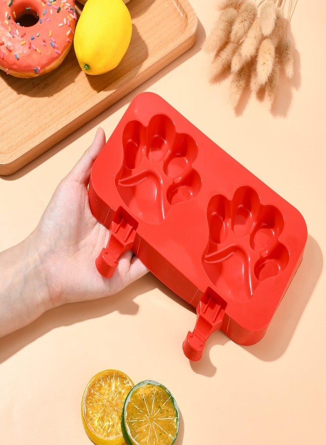Airssory 2 pcs Red Dog Paw Shaped Fondant Mold Cute Animal Pet Claw Mold for DIY Party Cake Chocolate Popsicle Jello Candy Craft Making Decoration - Image 4