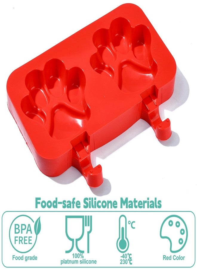 Airssory 2 pcs Red Dog Paw Shaped Fondant Mold Cute Animal Pet Claw Mold for DIY Party Cake Chocolate Popsicle Jello Candy Craft Making Decoration - Image 3