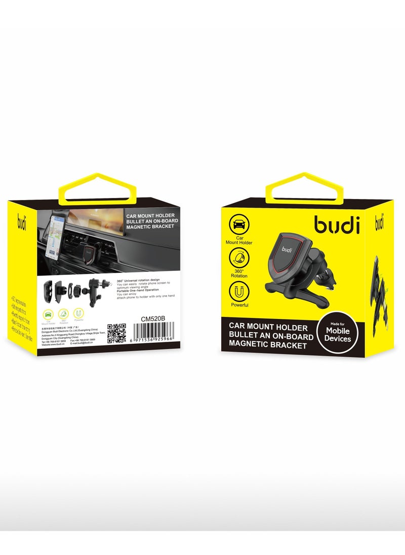 budi - 360 Degree Car Mount Holder Bullet an on-Board Magnetic Bracket - Image 1