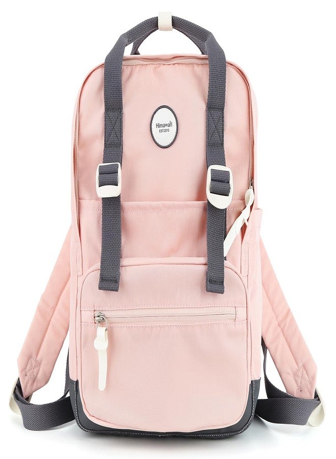 himawari Laptop Backpack for Women, 14.9 Inch,Large Capacity College Bookbag for School, Waterproof Casual Daypack for Travel-1088-03#Light Pink - Image 1