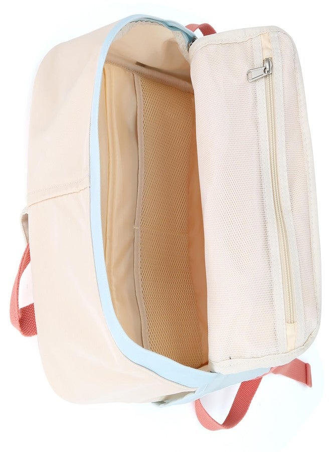 himawari Laptop Backpack for Women, 14.9 Inch,Large Capacity College Bookbag for School, Waterproof Casual Daypack for Travel-1088-03#Light Pink - Image 4