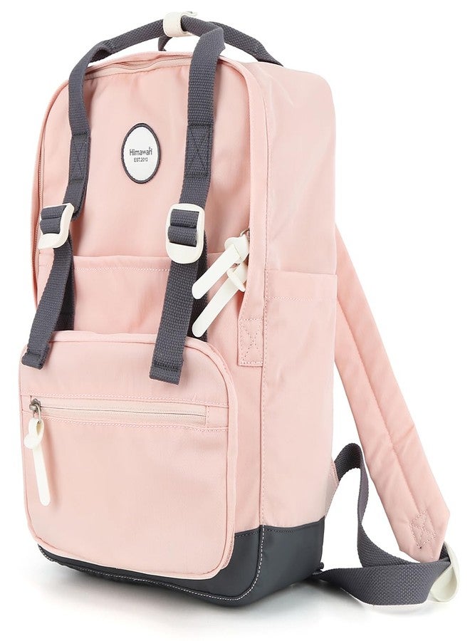 himawari Laptop Backpack for Women, 14.9 Inch,Large Capacity College Bookbag for School, Waterproof Casual Daypack for Travel-1088-03#Light Pink - Image 2