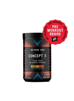 BEYOND RAW BEYOND RAW Concept X | Clinically Dosed Pre-Workout Powder | Contains Caffeine, L-Citrulline, Creatine, and Beta-Alanine | Gummy Worm | 20 Servings  - Image 2