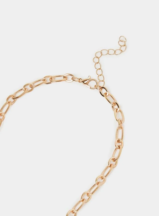 Styli  Gold Charm Pendant Necklace for Women | Best Price UAE