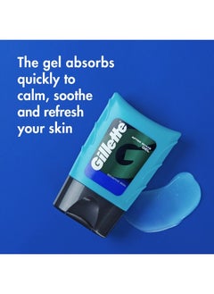 Gillette Pack Of 6 After Shave Gel For Men, Calms, Soothes And Refreshes Sensitive Skin, Light Fragrance, 2.5Oz X 6  - Image 3