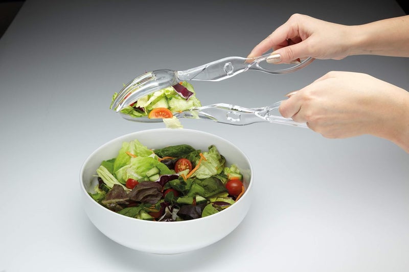 KitchenCraft Acrylic 'Scissor Action' Salad Serving Tongs, Carded - Image 3