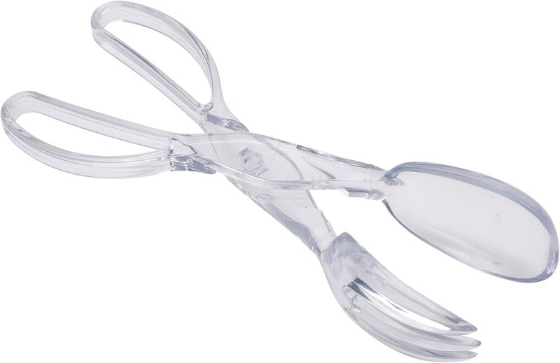 KitchenCraft Acrylic 'Scissor Action' Salad Serving Tongs, Carded - Image 1