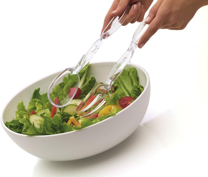 KitchenCraft Acrylic 'Scissor Action' Salad Serving Tongs, Carded - Image 2