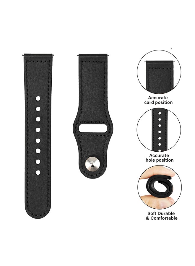 O Ozone Leather Bands For Samsung Galaxy Watch 7 6 5 4 FE 40mm 44mm 45mm/Galaxy Watch 6 4 Classic 43mm 47mm 42mm 46mm  Genuine  Wristband - Dark Brown  - Image 3