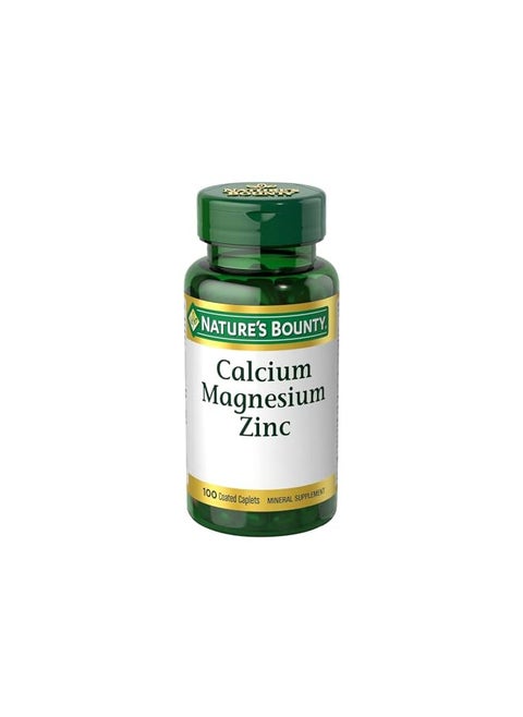 Nature's Bounty Calcium Magnesium & Zinc Caplets, Immune & Supporting Bone Health, 100 Count