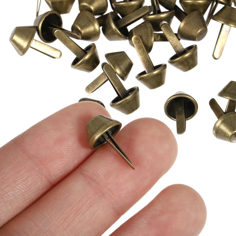 BCOATH 100pcs DIY Bag Feet Studs Leathercraft Bucket-Shaped Handbag Bottom Spikes Copper Color 10mm for Purse Making Accessories - Image 4