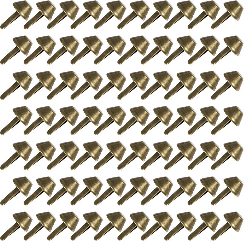 BCOATH 100pcs DIY Bag Feet Studs Leathercraft Bucket-Shaped Handbag Bottom Spikes Copper Color 10mm for Purse Making Accessories - Image 1