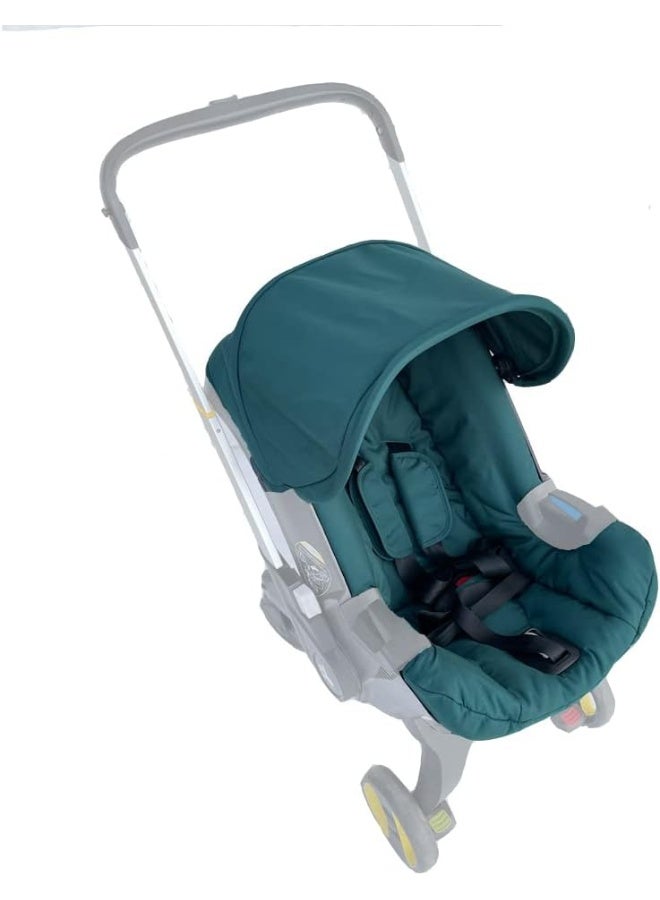 AICTIMO Seat Cushion Changing Kits Clothes, Sun Shade, Stroller Canopy Compatible with Doona Car Seat & Stroller (Green) - Image 2